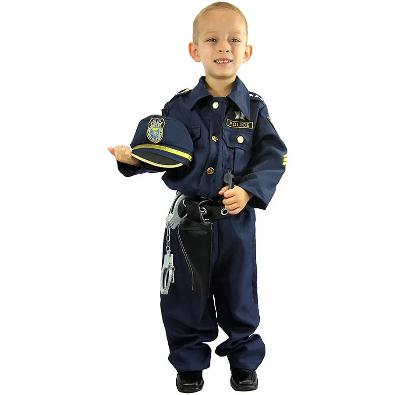 Kids' Police Officer Costume Set - Unisex Halloween Costume for Fun Role Play