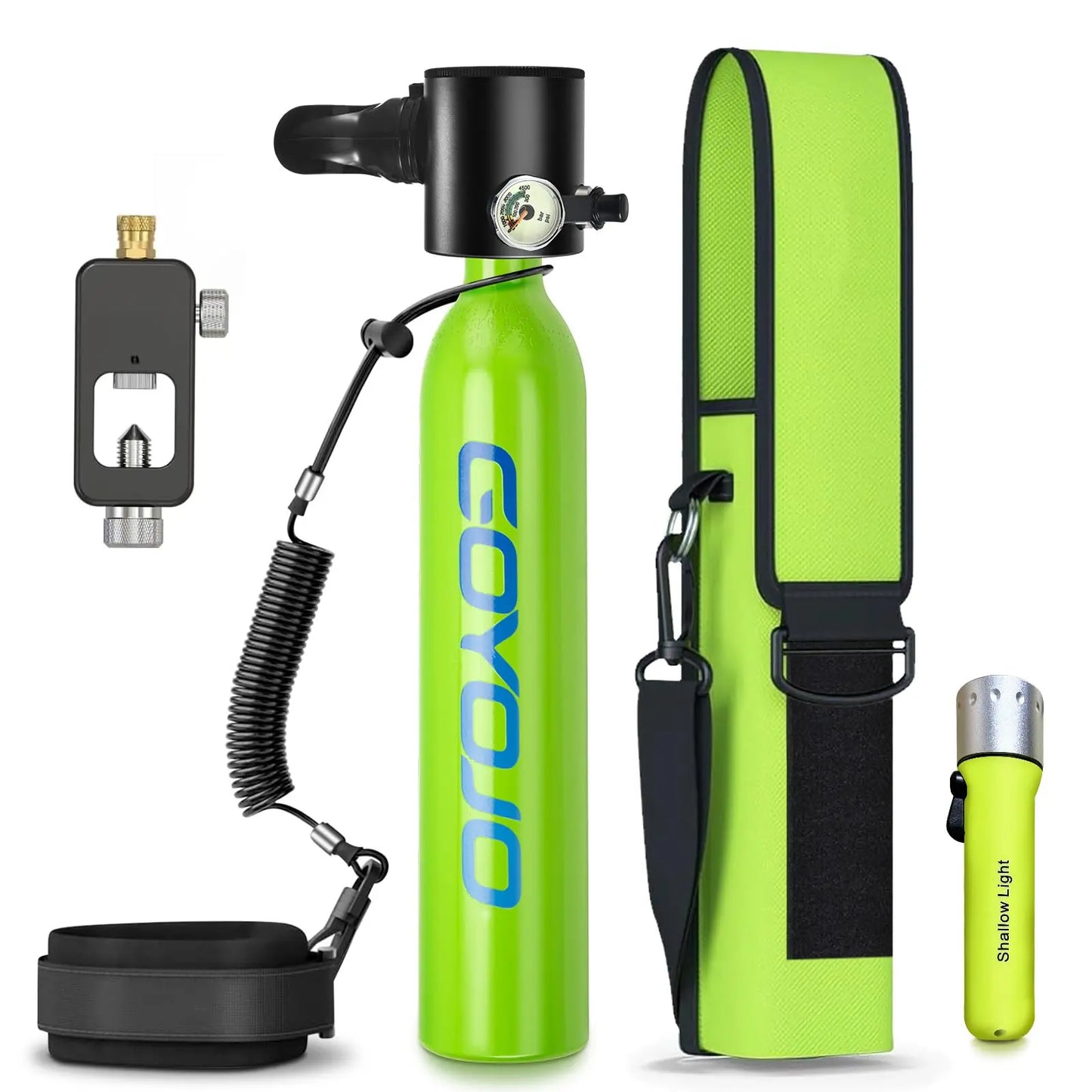 Mini Scuba Tank | 0.5L Capacity | 3000 PSI Max Pressure | 6-12 Minutes Dive Time