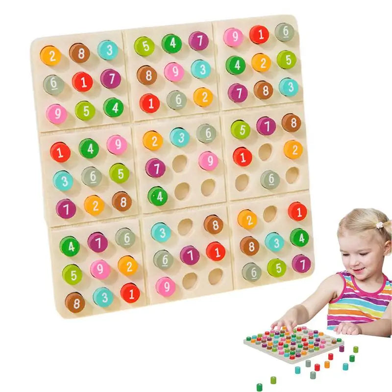 Sudoku Game Board Rainbow Brain Teaser Desktop Toys Number Thinking - ToylandEU