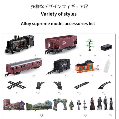 Dynamic Electric Toy Steam Train Track Set with Various Track Sizes and Materials ToylandEU.com Toyland EU
