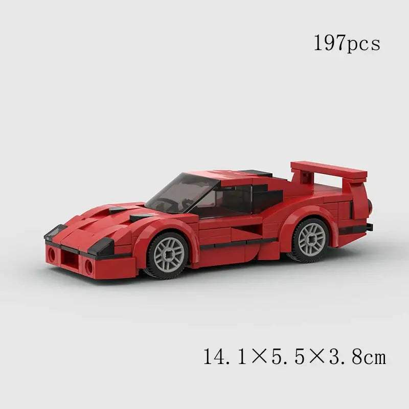 MOC Speed Super Race Car Vehicle Racing Model Building Blocks Bricks Rally Sport Pickup Truck Toy City Technical Christmas gift - ToylandEU