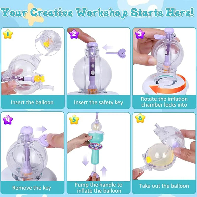 DIY Balloon Kit | Child Safe Craft Kit | Inflatable Toy Set | Ages 3 and Up
