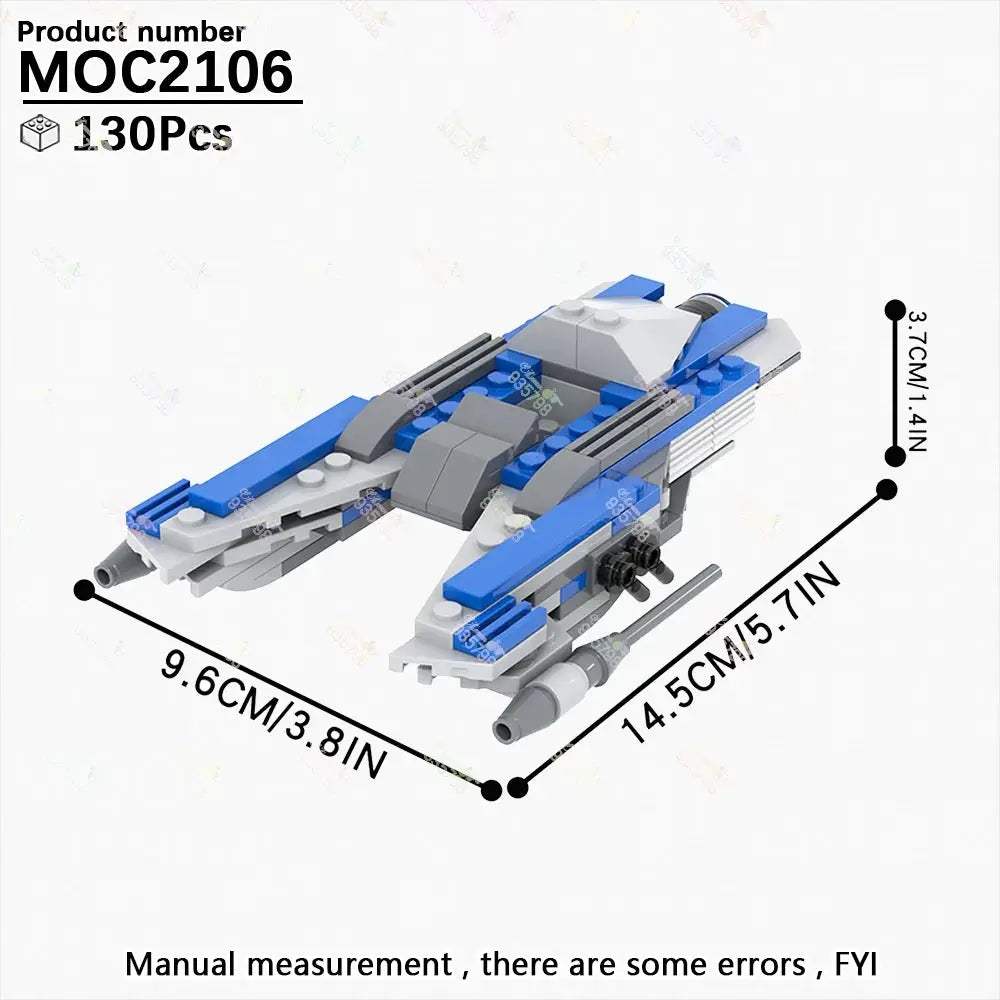 MOC Space Wars Movie Series Interplanetary Flying Motorcycle Combat Robot Airship Scout Building Blocks DIY Brick Kids Toy Gifts - ToylandEU