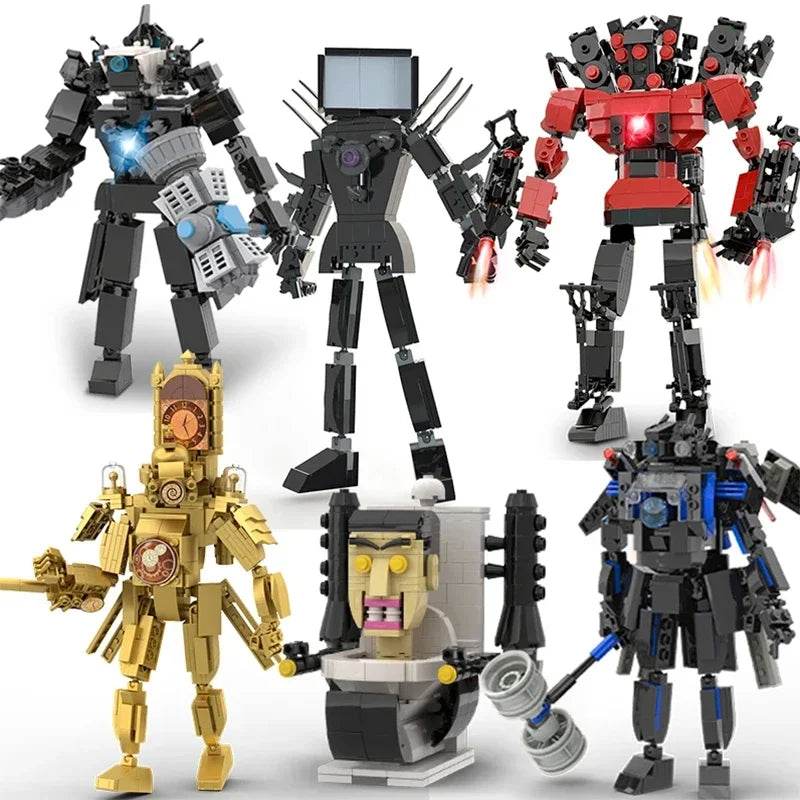 Moc Skibidi Toilet Action Figures Model Building Blocks Toys - ToylandEU