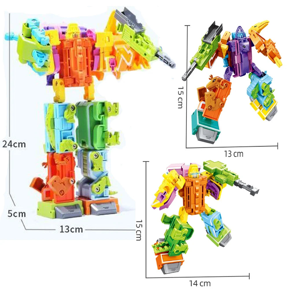 20Pcs Adaptable Dinosaur Robot Toys for Kids - Educational STEM Learning - ToylandEU