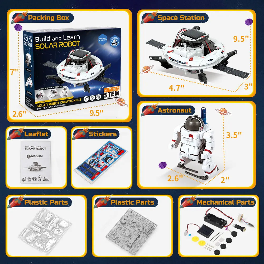 6 in 1 Solar Robot Educational Toy Kit with STEM Technology - ToylandEU