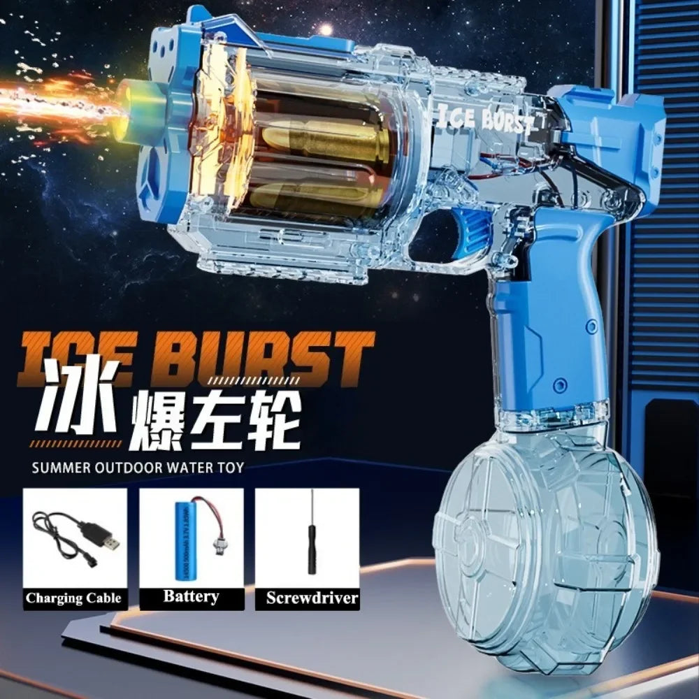 Electric Revolver Water Gun | Full Auto | Colorful Light and Sound