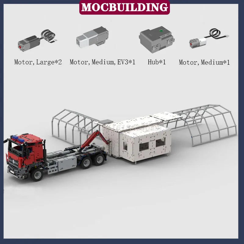 MOC City Technology Fire Engine Hooklift Truck With Mobile Command and Shipping Details