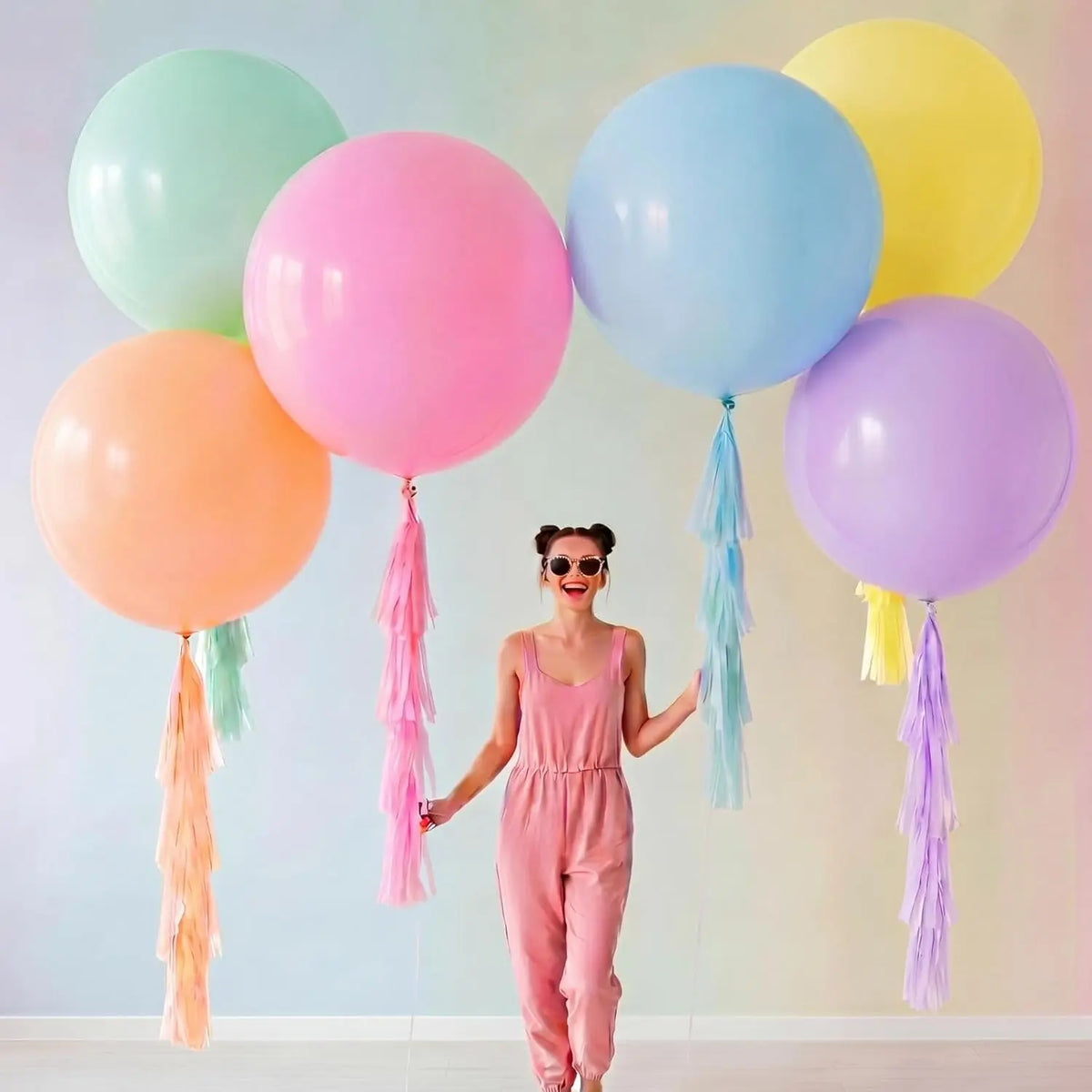 Giant Balloons | 36 Inch | With Tassels | Christmas Party Decor