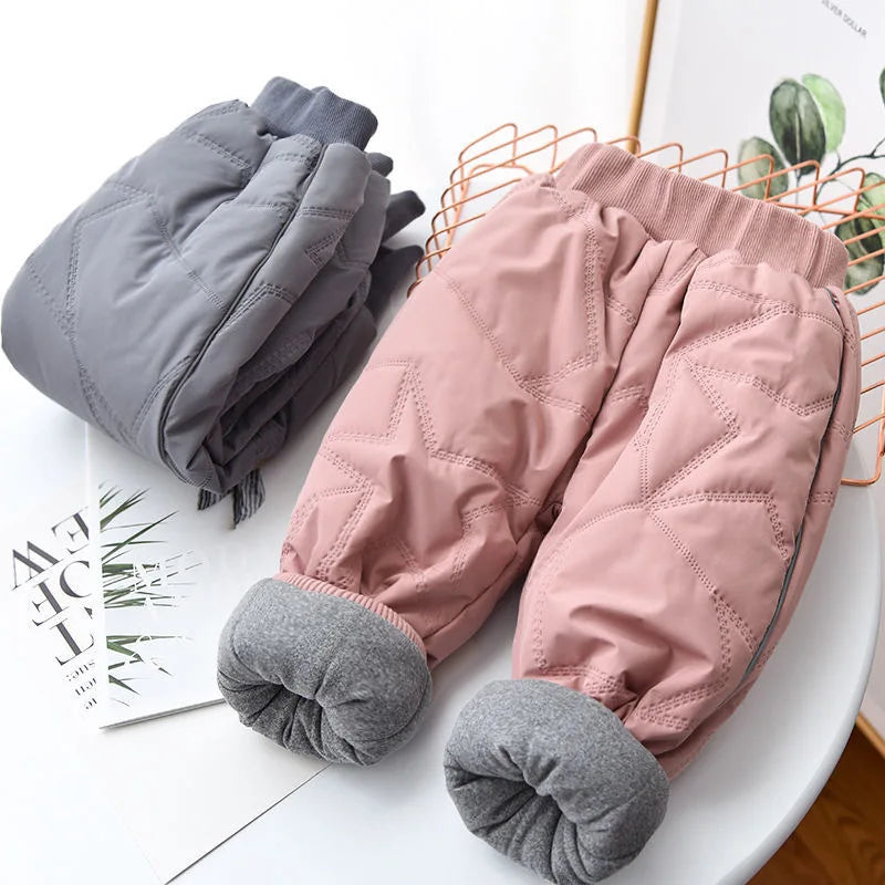 Kids Ski Pants | Waterproof Winter Fleece | Elastic Waist | Unisex Youth