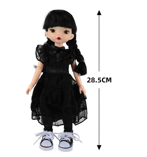 Wednesday Adams Girl Doll with Movable Joints and Dress-Up Accessories ToylandEU.com Toyland EU