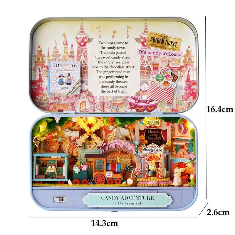 Dollhouse Kit | Wooden Box Theatre | 9 Styles DIY 3D Puzzle