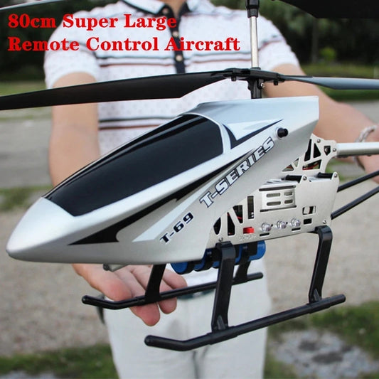 Alloy RC Helicopter 3.5CH 80cm Extra Large Remote Control Aircraft Model Radio Control Drone - Ultimate Flying Toy for Kids