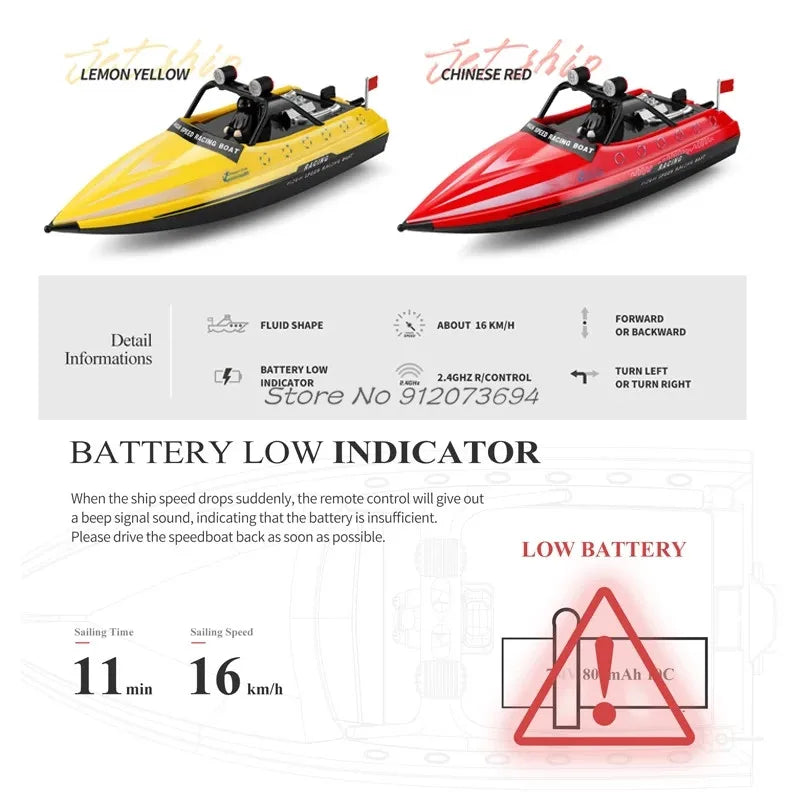 High Speed Driving Wirelss Control RC Jet Boat 2.4G Cool Cool - ToylandEU