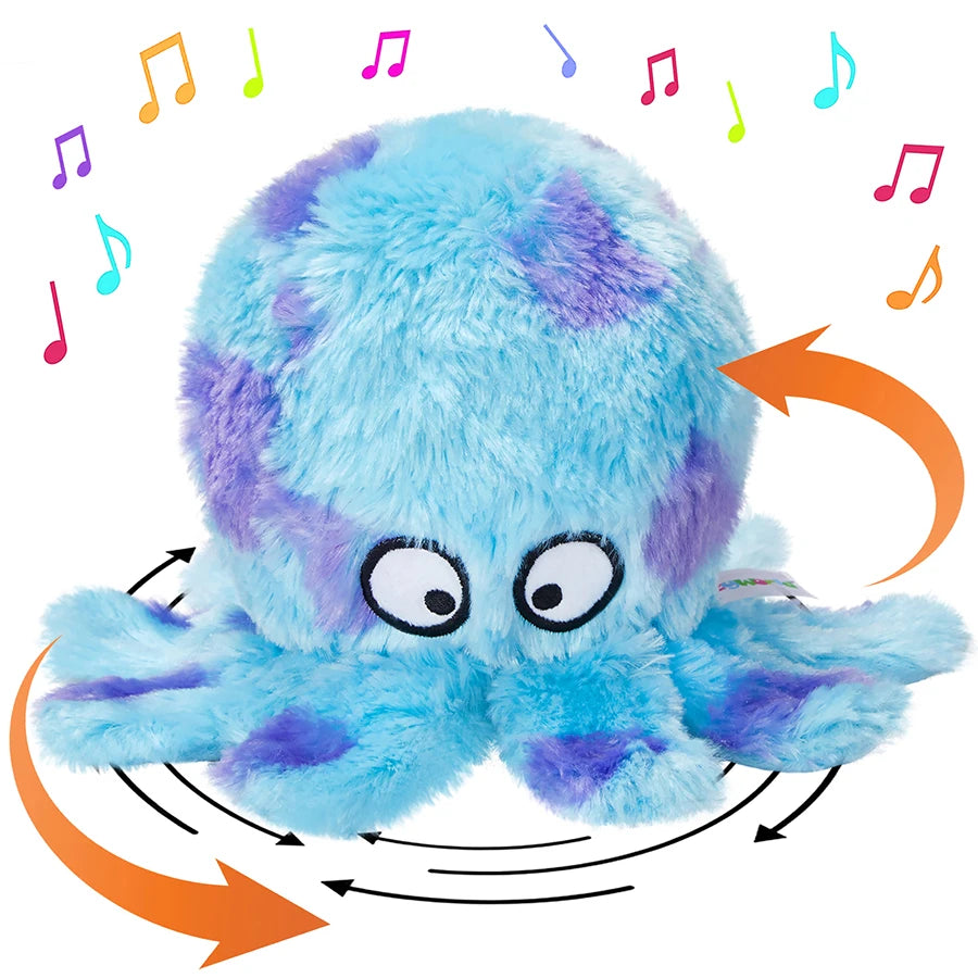 Blue Octopus Musical Plush Toy for Birthday and Festivals