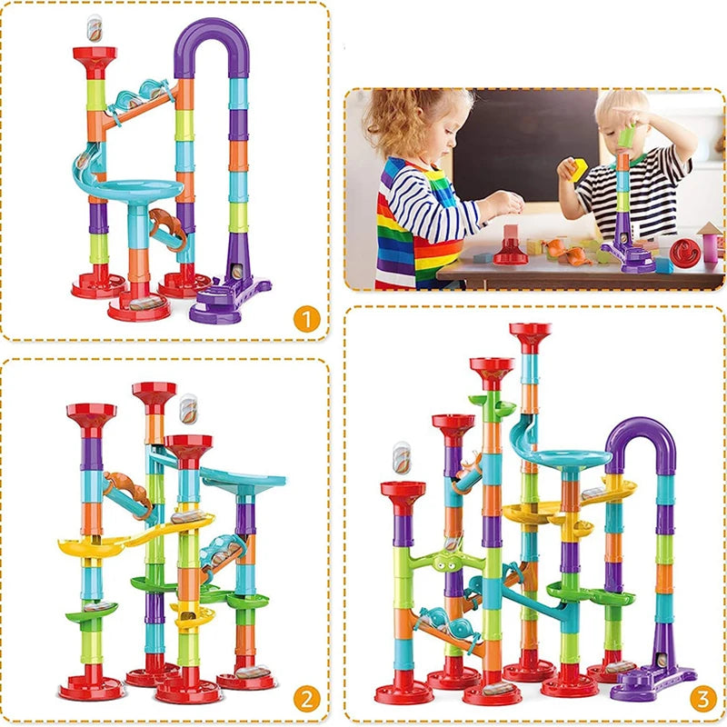 Marble Run Elevator Building Blocks Set for Kids - ToylandEU