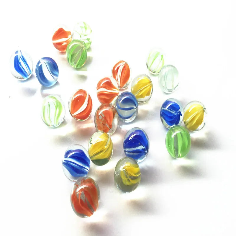 Colorful Glass Marbles Set in Large 25MM and 14MM Sizes - ToylandEU