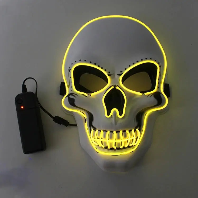 Halloween Horror Skull Mask LED Cold Light Mask LED Halloween Mask Cosplay Mask Halloween Party Decoration Luminous Skull Masks - ToylandEU