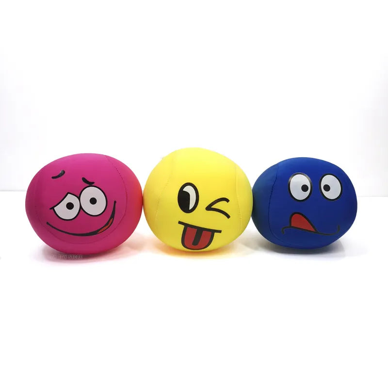 Smiley Face Expression Round Sandbag Soft Pearl Cotton Children's - ToylandEU