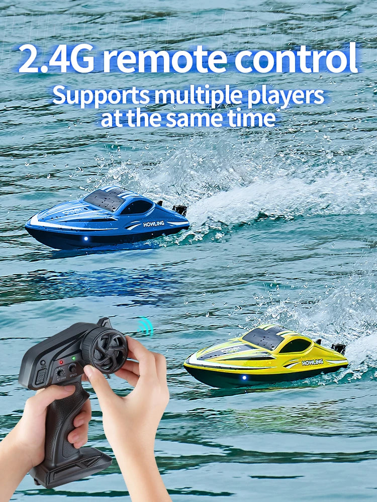 RC JJRC Hj818 High-Speed Remote-Control Electric Speedboat for Kids - Waterproof Competitive Racing Toy