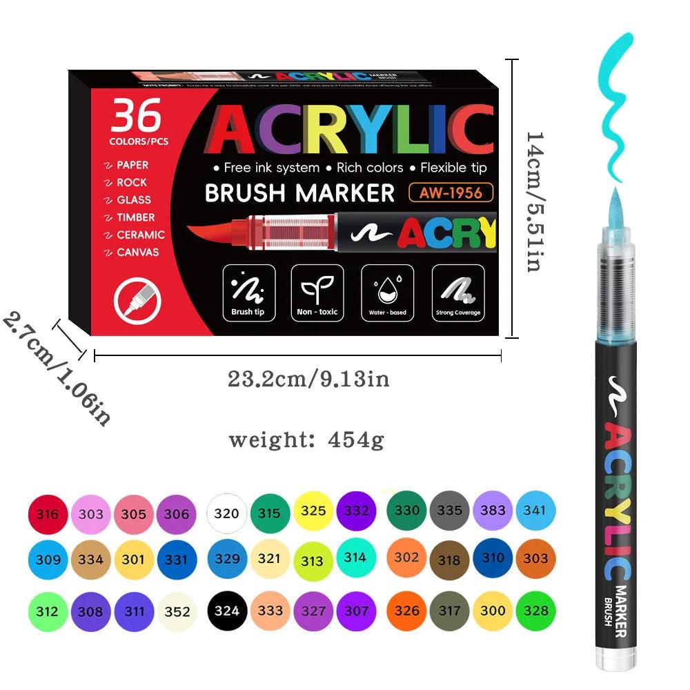 Acrylic Markers | 48 Color Set | Toylandeu™