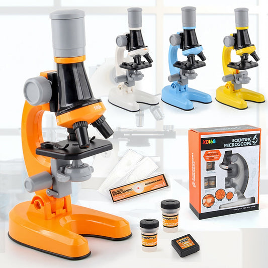 Kids Biological Microscope Kit with LED Lights - 100X 400x 2000X Magnification - ToylandEU