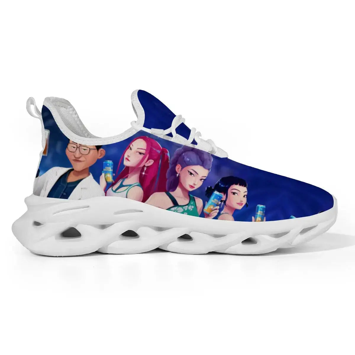 Children's Parent-child Shoes for Spring Cartoon Character Print Lightweight Sneakers Breathable Flat Heel Lace-up Casual Shoes - ToylandEU