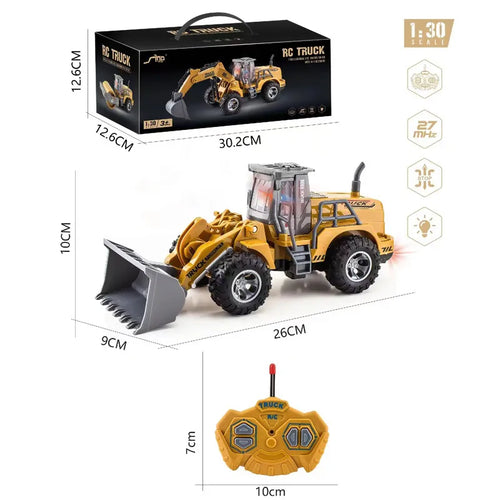 Rc Car Toys Truck 1:30 Wheel Shovel Loader 6CH 4WD Metal Remote ToylandEU.com Toyland EU