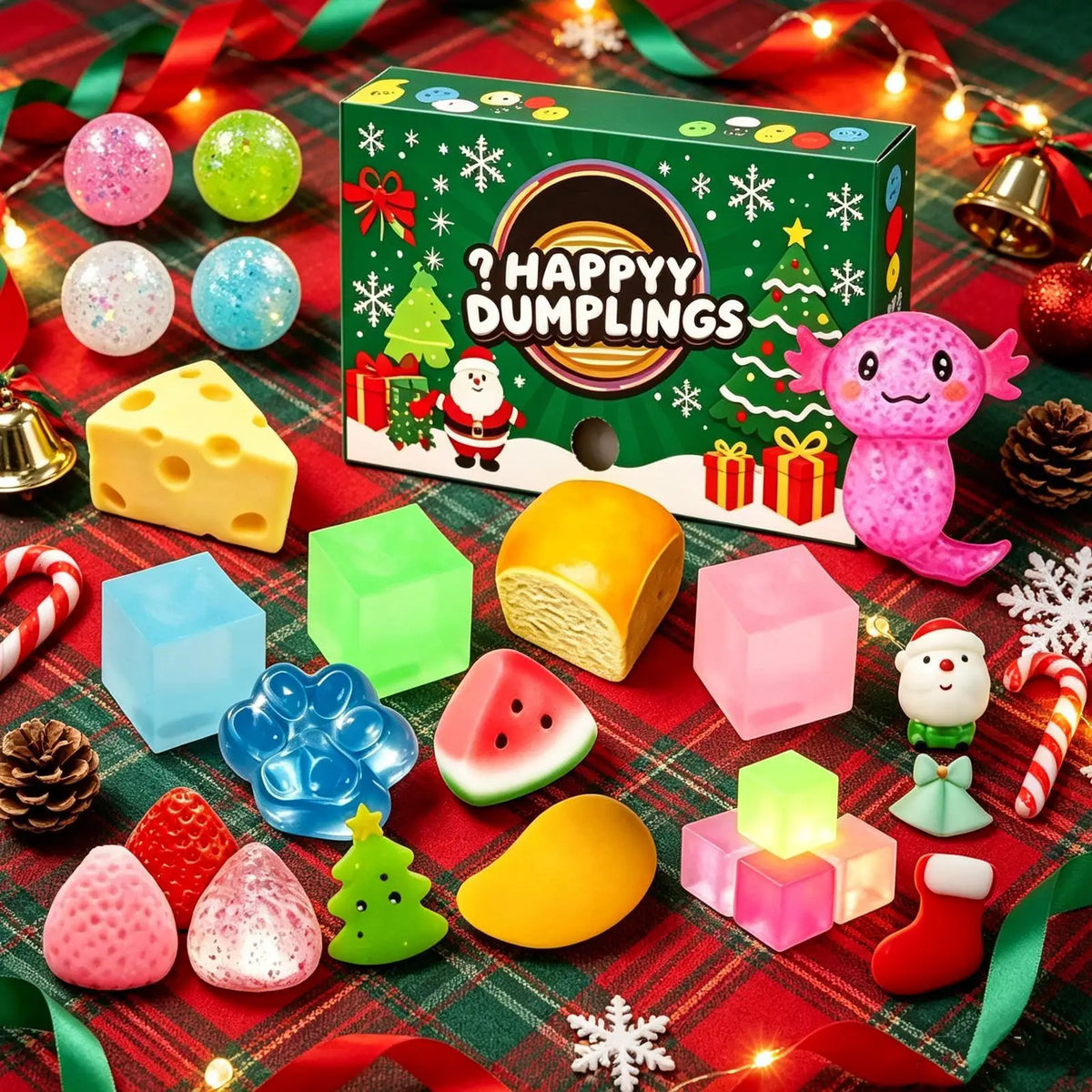 Advent Calendar | 2026 Dumpling Squishy | Slow Rising Stress Relief Sensory Fidget | Countdown Party Favors