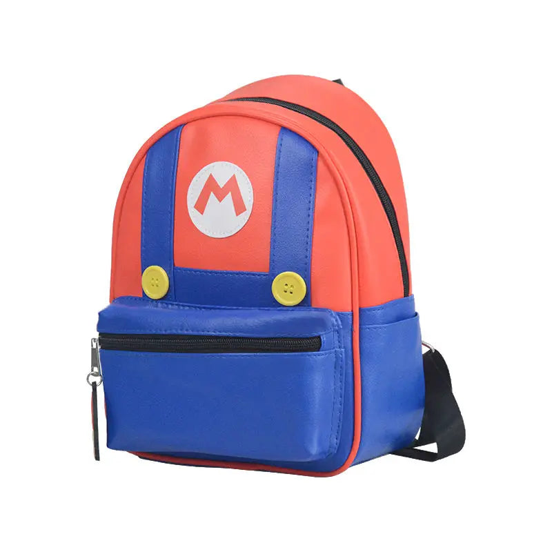 Cute Super Mario Kids' PU Kindergarten Backpack - Unisex, 28*20*12CM - ToylandEU