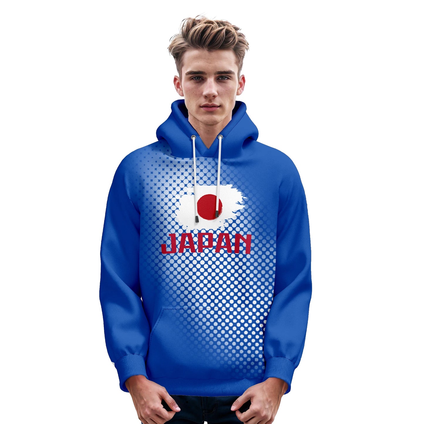 Personalized Japan National Soccer Team 3D Hoodie with Custom Name and Number - Ideal Gift for Soccer Fans of All Ages