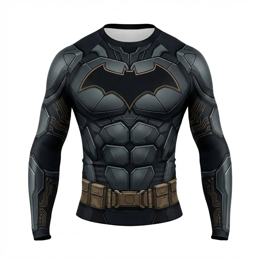 Batman 3D Printed Breathable Quick Dry Long Sleeve T Shirt