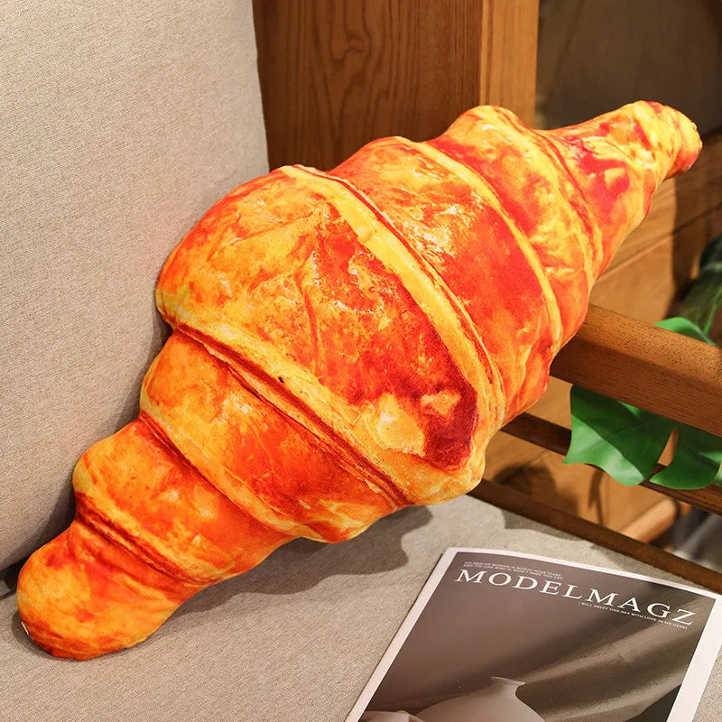 Bread Plush Toy | Multiple Styles | Cotton Filling | Baguette Croissant Hotdog