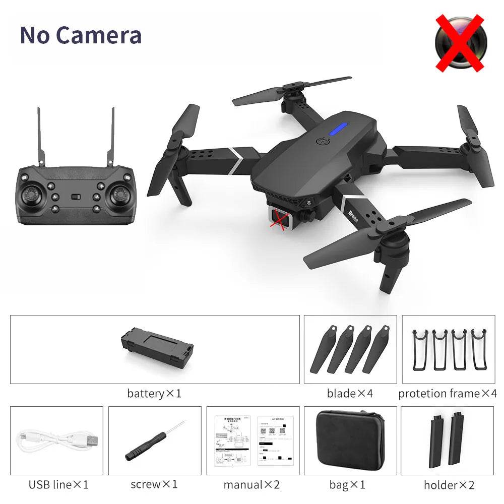 2023 E88Pro 4K Professional RC Drone with 1080P HD Camera - Foldable Helicopter, WIFI FPV, and Height Hold - Perfect Gift Toy - ToylandEU