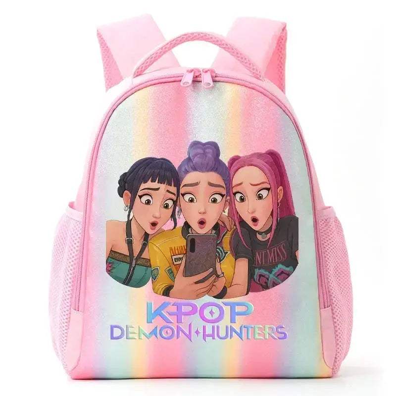 Anime Rainbow Backpack With Demon Hunters Design For Students - ToylandEU