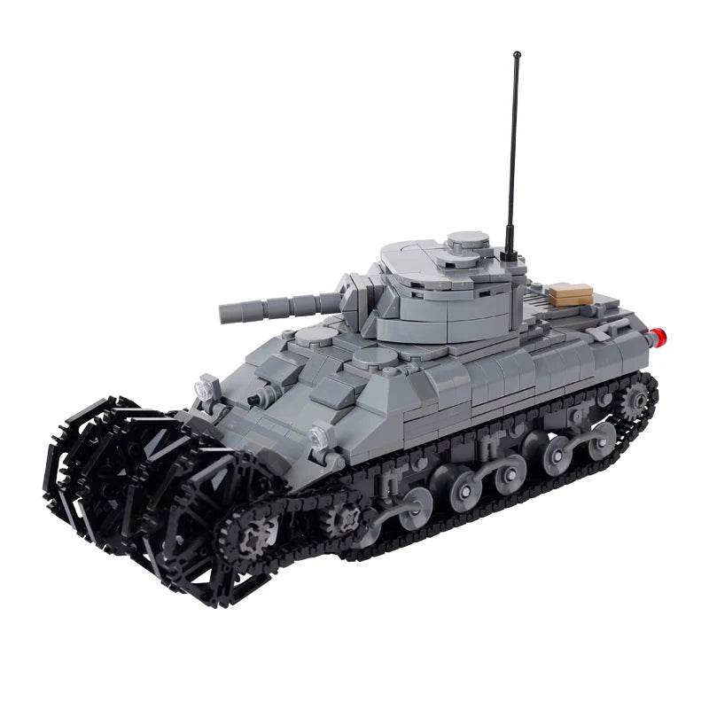 WW2 US Main Battle Tank M26 M12 Bricks Toys Boys Gift - ToylandEU