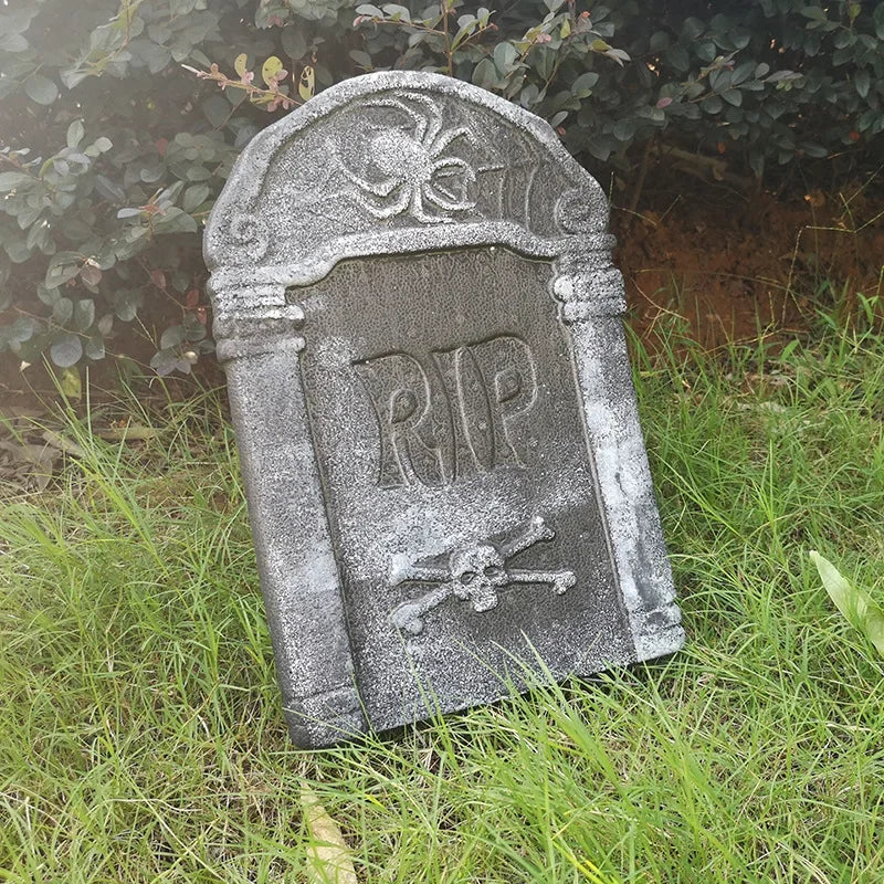 Halloween Tombstone Decor | 4 Piece Foam Set | Outdoor Yard Props | Home Party