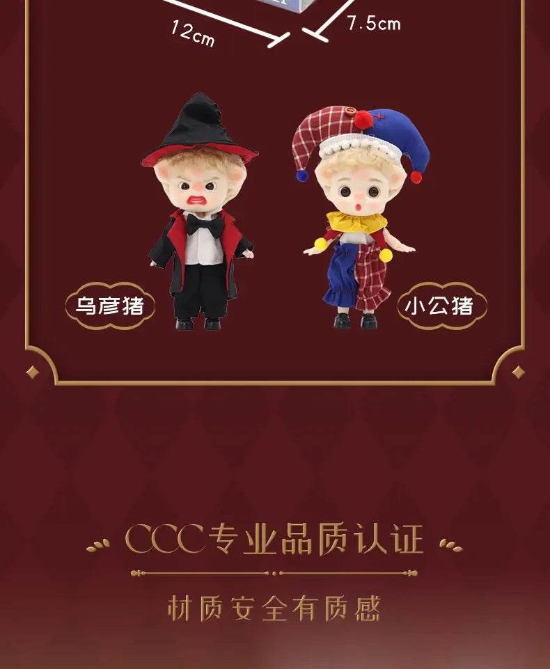 Ob11 Bjd Doll Boy Pig Face Piggy Ball-jointed Mini Doll Gift - ToylandEU