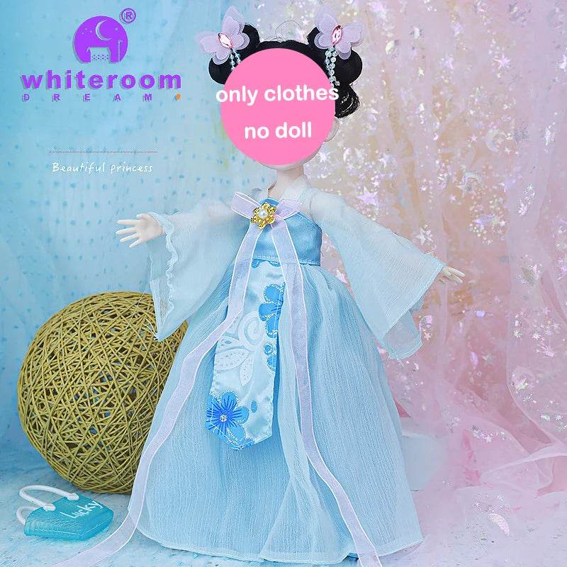 Bjd 1/6 Bjd Doll Blue Eyes Ancient Chinese Dress Set Gift - ToylandEU