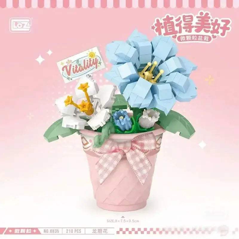 Flowers Bricks Bouquet Building Blocks Toys for Birthday Gift Room Decor Botanical Set Valentine's Day Rose Friends Kids Adults - ToylandEU