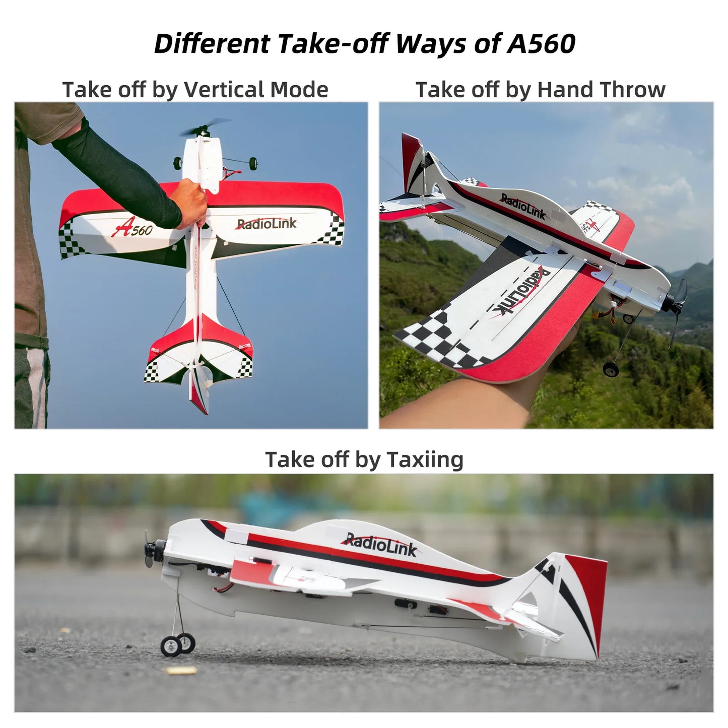 Radiolink A560 Brushless RC Airplane RTF with Voltage Telemetry and 6 Fly Modes - Perfect for Beginners!