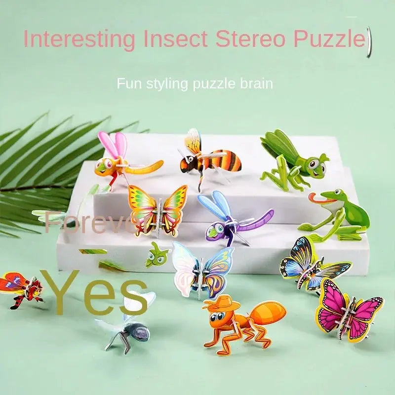12-24pcs/bag 3D Animals Foam Puzzle Educational Toys for Kids Birthday Party Favor Guest Gift Classroom Rewards Goodie Fillers - ToylandEU