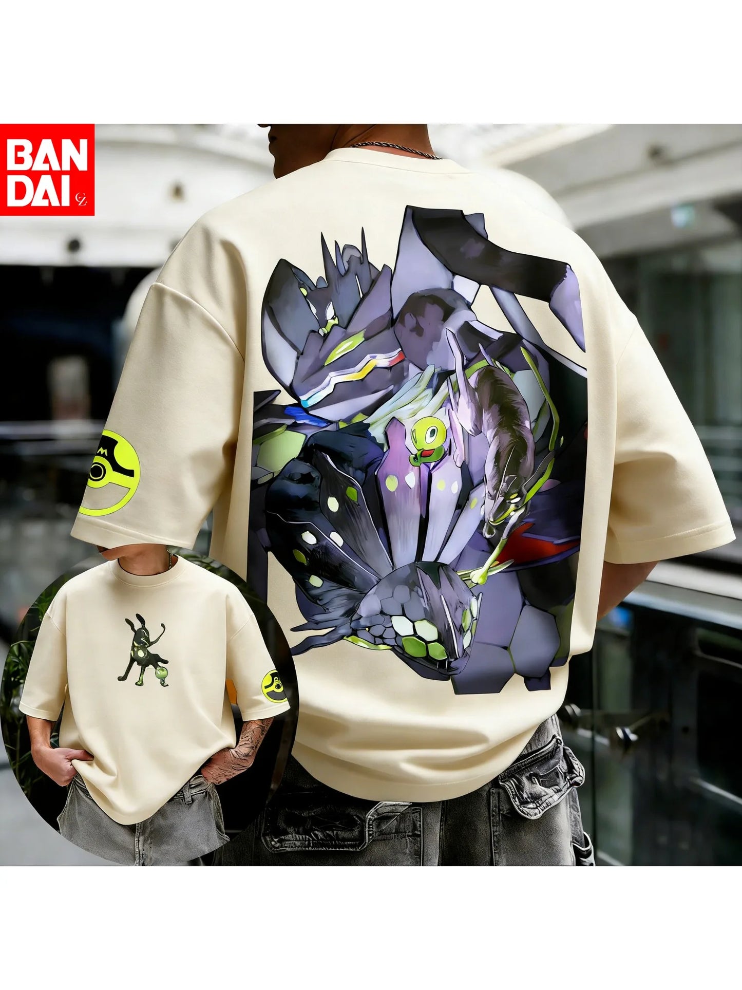 Pokemon T-Shirt | Fusion Print Gengar Koffing | 100% Cotton | Oversized