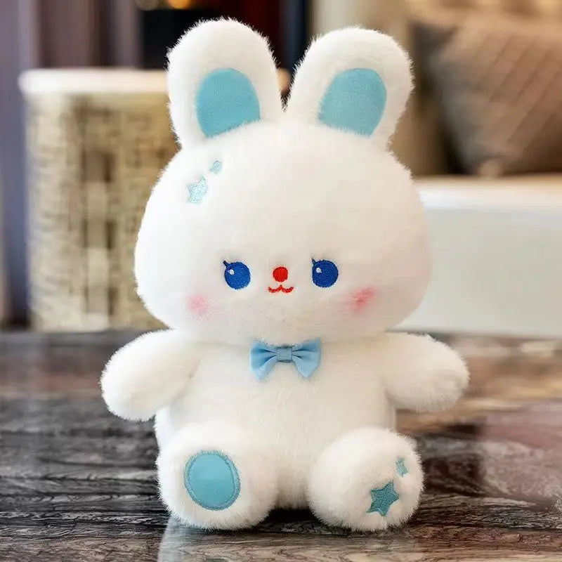 Cute Doll Bear Bunny Doll White Children's Plush Toy Bow Tie Bear Doll