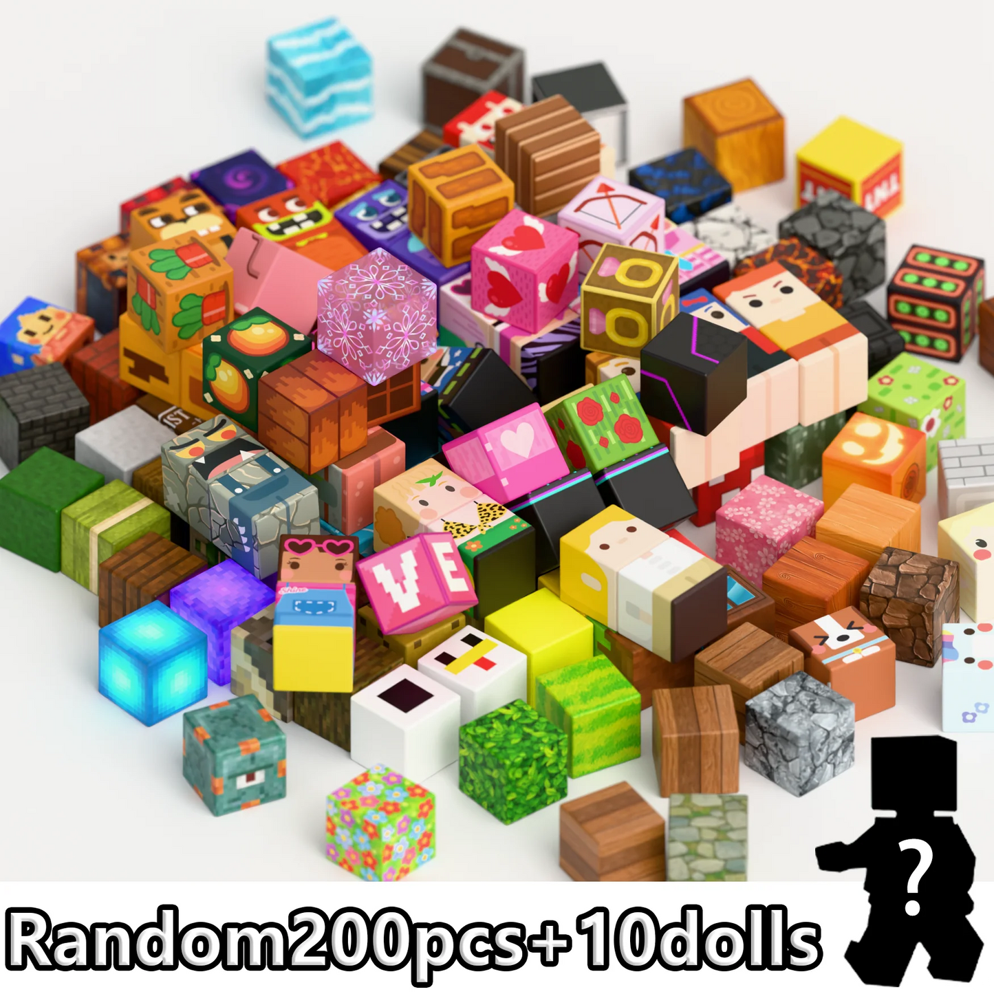 Magnetic Building Blocks | Pink Blossom Castle Theme | 20mm Cubes | Ages 3 Up