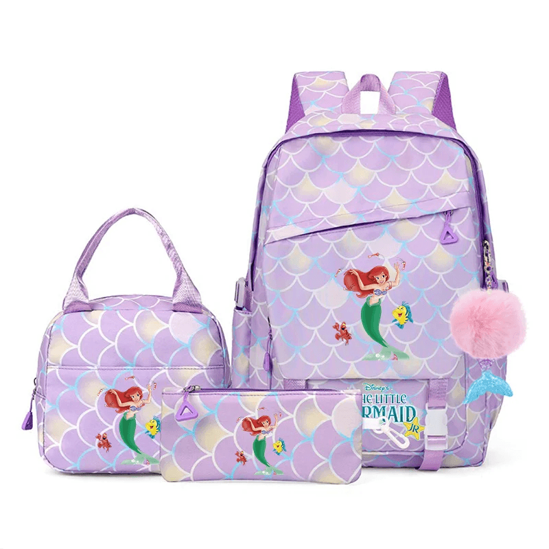 Premium Kids Backpack Set Little Mermaid Theme Three Piece For Kids Aged 7 To 13 - ToylandEU