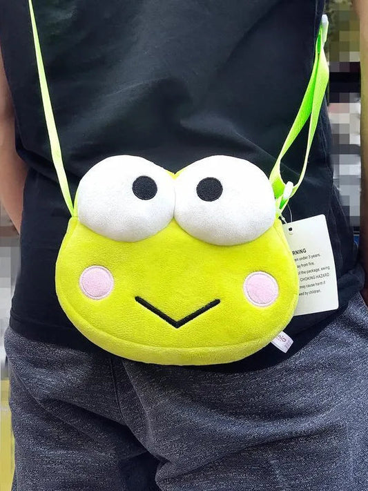 Keroppi Frog Plush Crossbody Bag for Kids