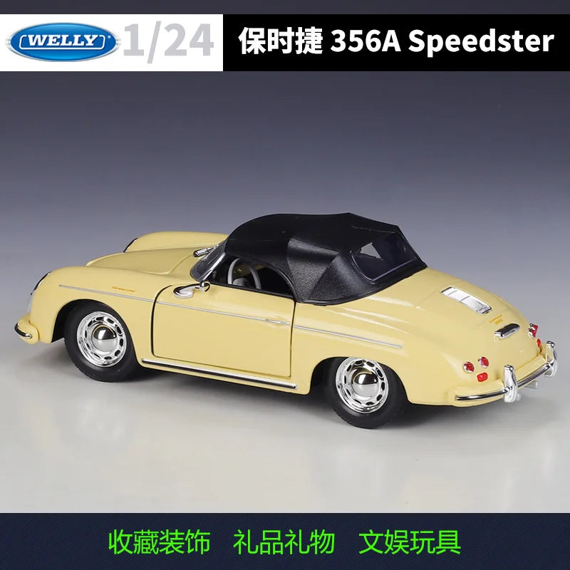 Diecast Car Model | 1:24 Scale | Porsche 356 A Speedster Alloy | Gift Set