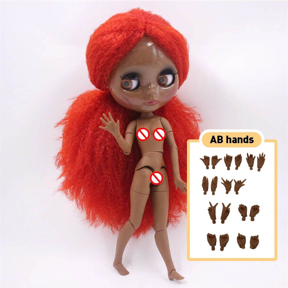 Premium Blythe Doll Super Dark Skin Afro Hair For Girls - ToylandEU