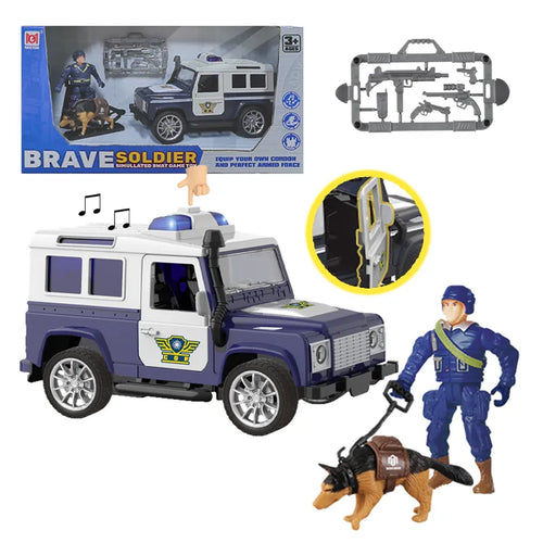 US Army City Police Toy Play Set for Boys - SWAT Police Car Helicopter with Sound and Light ToylandEU.com Toyland EU